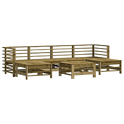 Maison Chic Salon de jardin 7 pcs - Table et chaises d'extérieur - Mobilier/Meubles de jardin Moderne bois de pin imprégné -MN32348