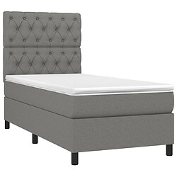 Avis Sommier à lattes et LED,Cadre à lattes de lit avec matelas pour Adulte Gris foncé 80x200cm -MN61891