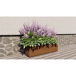 Jardinieres a fleurs EKJU - 75x18xh20 cm - Traitées en autoclave brun pas cher