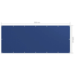 Acheter vidaXL Écran de balcon Bleu 120x300 cm Tissu Oxford