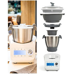 Livoo Robot de cuisine blender Balance intégrée 3.5L Super Cooker écran LCD cuire, cuire à la vapeur, mijoter, créer des sauces, hacher, f