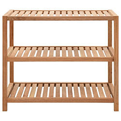 vidaXL Étagère de salle de bain Bois de noyer massif 65x40x55 cm