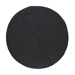 Thedecofactory TAMTAM - Tapis en coton effet cordage noir diam.70 