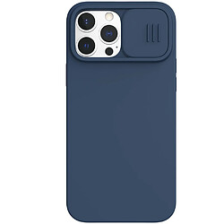 Nillkin Coque en TPU + silicone, antichoc avec objectif de caméra coulissant bleu pour votre Apple iPhone 13 Pro Max 6.7 pouces