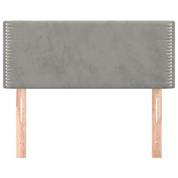 Avis Maison Chic Tête de lit moderne pour chambre - Décoration de lit Gris clair 80x5x78/88 cm Velours -MN22397