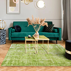 Thedecofactory STELLE - Tapis effet patiné vintage vert 120x170 pas cher