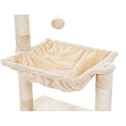 Avis Helloshop26 Arbre à chat griffoir niches colonnes renforcées 70 cm beige 12_0000155