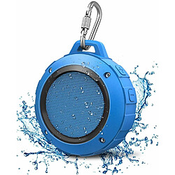 Chrono Haut-parleur Bluetooth portable, haut-parleur de douche étanche LENRUE IPX5 avec stéréo haute définition, 8 heures de temps de jeu, microphone intégré, ventouse, haut-parleur sans fil pour sports de plein air, randonnée, camping, plage, piscine(Bleu)