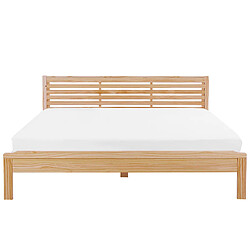 Acheter Beliani Lit double en bois clair 180 x 200 cm CARNAC