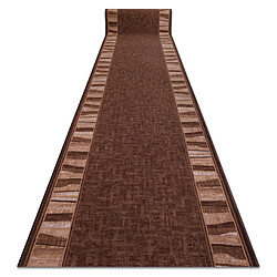 RUGSX TAPIS DE COULOIR antidérapant LINEA marron 80cm 80x320 cm