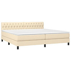 Avis Sommier à lattes,Cadre à lattes de lit et matelas et LED pour Adulte Crème 200x200cm Tissu -MN12306