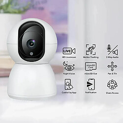 Acheter Riff RF-0306 Caméra de sécurité intérieure Smart Home 2,4 GHz Wi-Fi 4MP avec suivi automatique Blanc