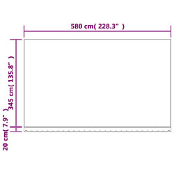 vidaXL Tissu de remplacement pour auvent rayures multicolores 6x3,5 m pas cher