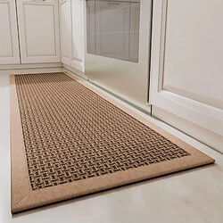 Tapis de Cuisine Lavables et Antidérapants Marron 50x120cm