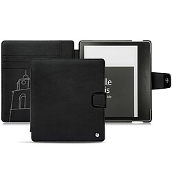 Housse cuir Amazon Kindle Oasis (2017) - Rabat portefeuille - Negre poudro ( Pantone #111212 ) - NOREVE