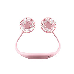 YP Select Led Lampe Aromathérapie Sports Neck Fan Usb Chargeur Portable Fan - Rose Troisième Génération