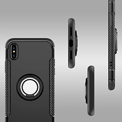 Wewoo Coque renforcée noir pour iPhone X Magnétique 360 Degrés Rotation Ring Armure Housse de protection pas cher