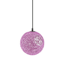 Rotin en osier boule de globe plafonnier lampe suspension avec trou 20cm violet pas cher