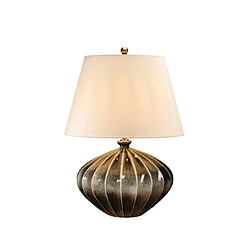 Elstead Lighting Lampe de table Rib Porcelaine Marron, Noir 