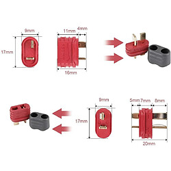 5 paires de connecteurs T-Plug de haute qualité, mâle-femelle avec protection de gaine, connecteurs de batterie modèle Lipo RC pas cher