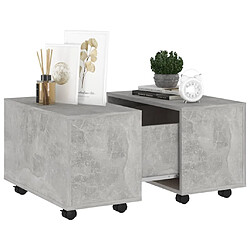 Acheter Maison Chic Table basse,Table Console Table d'appoint, Table pour salon Gris béton 60x60x38 cm Aggloméré -MN99938