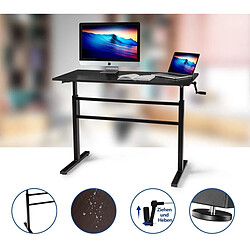 Acheter Bcelec BS400002 Bureau ajustable en hauteur (76-114cm) avec plateau 120x60cm, bureau ergonomique, bureau debout manuel