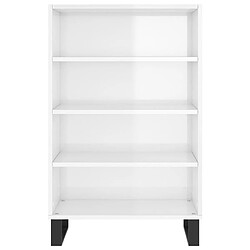 Avis vidaXL Buffet haut blanc brillant 57x35x90 cm bois d'ingénierie