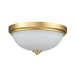 Elstead Lighting Plafonnier Semi-Encastré Bowl Laiton Brossé, IP44