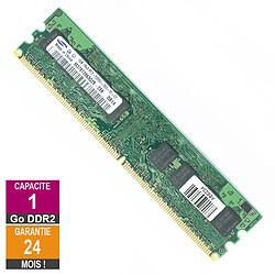 Barrette Mémoire 1Go RAM DDR2 Samsung M378T2863QZS-CE6 DIMM PC2-5300U 1Rx8 - Reconditionné