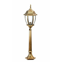 Tradex DE JARDIN EN BRONZE 870MM LANTERNE EN VERRE E27 LUMIÈRE EXTÉRIEURE ALUMINIUM ES39