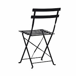 Avis Mes Lot de 2 chaises de jardin pliantes en métal gris - BACA