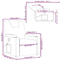 vidaXL Fauteuil de massage inclinable Noir Similicuir pas cher