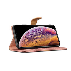 Wewoo Coque Fashion Étui de protection en cuir pour iphone xs max rose pas cher