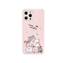 C17 Housse de dos Protection du téléphone mobile Protection Soft Shell Dessin animé Kitty Motif Housse de protection anti-chute et antidérapante pour iPhone 12 Case