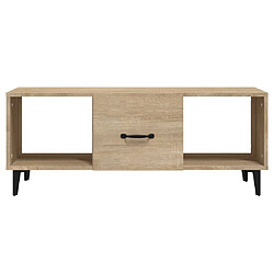 Maison Chic Table basse,Table Console Table d'appoint, Table pour salon Chêne sonoma 102x50x40 cm Bois d'ingénierie -MN39476 pas cher