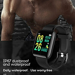 116Plus Smart Watch Usb Charge D13 Sport Smartwatch Trackers Tensiomètre Moniteur De Fréquence Cardiaque Noir pas cher