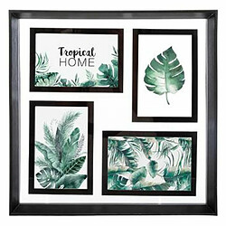 Pêle-Mêle Déco 4 Photos Tropical 34cm Noir