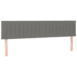 Acheter Maison Chic Tête de lit scandinave à LED,meuble de chambre Gris foncé 180x5x78/88 cm Tissu -MN60116