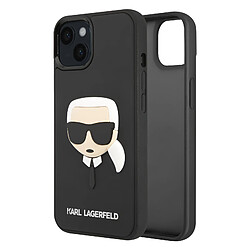 Karl Lagerfeld Coque pour iPhone 14 Bi-matière Bords Rehaussés Noir