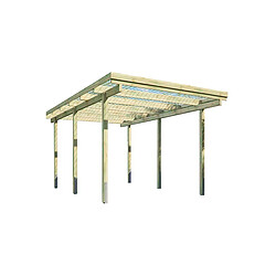 Eden Partenaire Jardin Carport en bois couverture PVC Basic Simple.