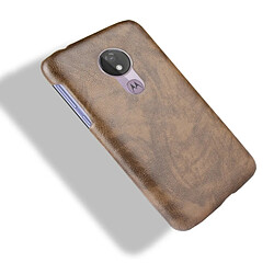 Acheter Wewoo Coque antichoc Litchi Texture PC + PU pour Motorola Moto G7 Power (Marron)