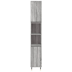 Maison Chic Armoire de bain,Meuble de rangement de salle de bain,Meuble haut sonoma gris 30x30x190 cm bois d'ingénierie -GKD176769 pas cher