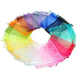 Wewoo Décorations de Fête 100 PCS Organza Gift Bags Emballage Bijoux Sac De Mariage Décoration De NoceTaille 7x9cm D21 Couleur Aléatoire