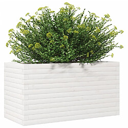 Avis vidaXL Jardinière blanc 90x40x45,5 cm bois de pin massif