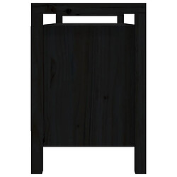 Avis vidaXL Banc d'entrée Noir 110x40x60 cm Bois de pin massif