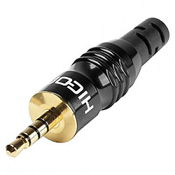 Jack 3.5 mm Fiche mâle droite Hicon HI-J35T02 Nombre de pôles: 4 stéréo noir 1 pc(s)