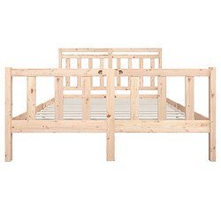 Acheter Maison Chic Lit adulte - Lit simple Cadre de lit,Structure du lit Contemporain Bois massif 150x200 cm Très grand -MN75486