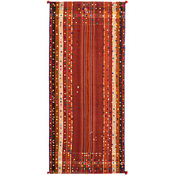 Vidal Tapis de laine 270x114 rouge Jajim