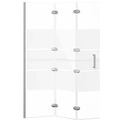 Avis vidaXL Cabine de douche pliable ESG 100x140 cm Blanc