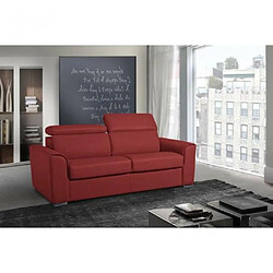 Avis Inside 75 Canapé convertible express IMOLA couchage 120 cm matelas 18cm velours rouge